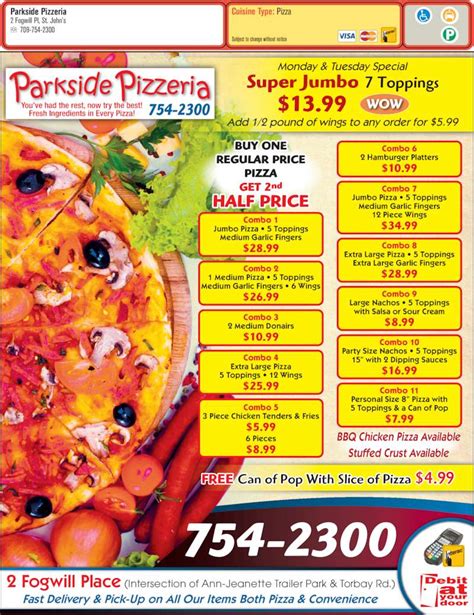 Parkside pizza - Latest reviews, photos and 👍🏾ratings for Parkside Pizza at 2 Fogwill Pl in St. John's - view the menu, ⏰hours, ☎️phone number, ☝address and map.